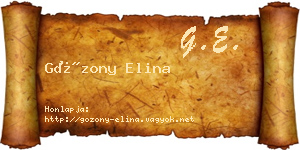 Gózony Elina névjegykártya